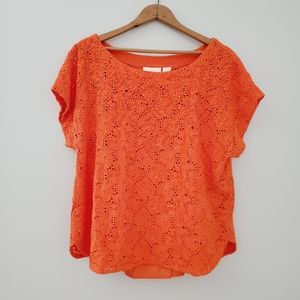 Maeve Anthropologie Orange Top, Size 8